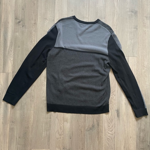 Grey and Black Colorblock Sweater - Picture 7 of 9